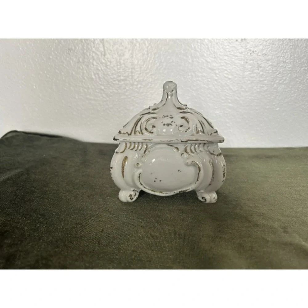 Antique Royal Sealy Decor Gold Gilding Trinket Candy Dish With Lid Gift‎